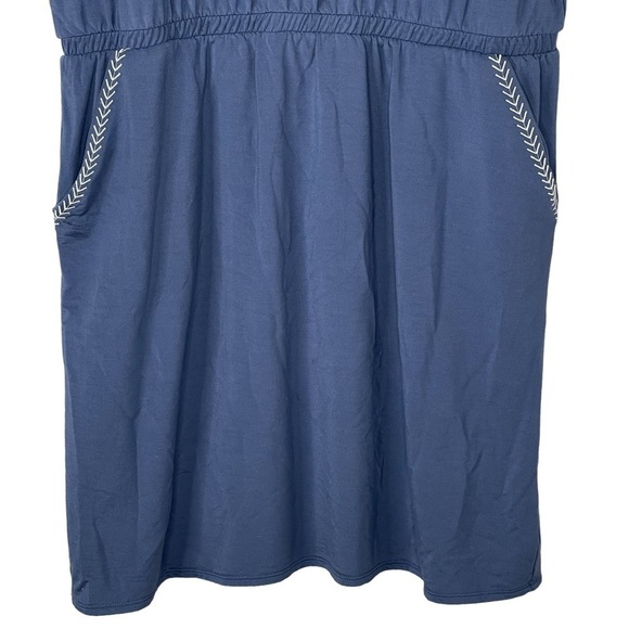 Garnet Hill Dress XL Casual Pull On 3/4 Sleeve Cottagecore Boho Embroidered Soft - Picture 5 of 12